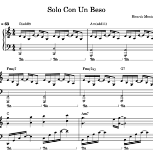 Solo Con Un Beso - Partitura Piano